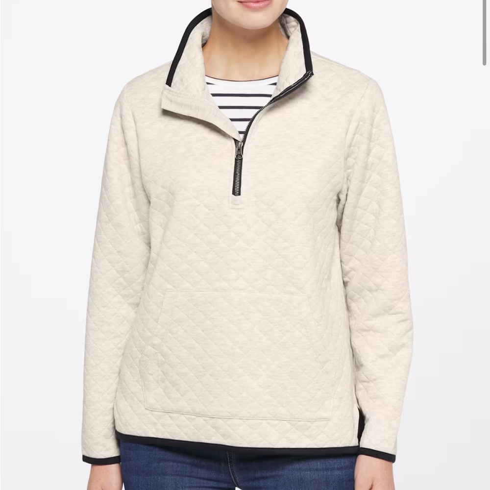 Market & Spruce Lisa Quilted Fleece Half Zip Pullover